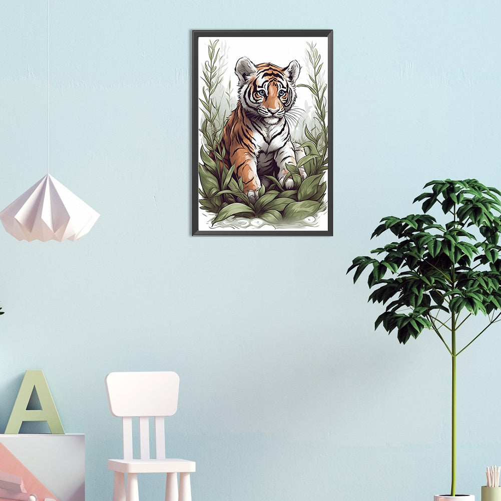Tiger - Full Round Drill Diamond Painting 30*45CM