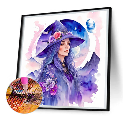 Elegant Witch - Full Round Drill Diamond Painting 30*30CM