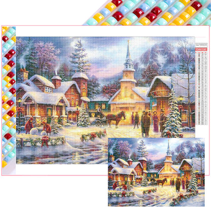 Christmas Street - Full Square Drill Diamond Painting 70*50CM