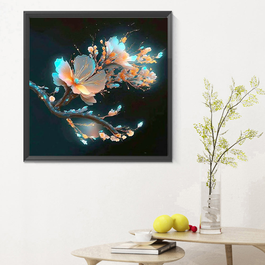 Fluorescent Crystal Flower Flower - Full Round Drill Diamond Painting 30*30CM