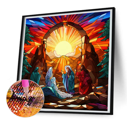 Believer Jesus Glass Painting - Full Round Drill Diamond Painting 30*30CM