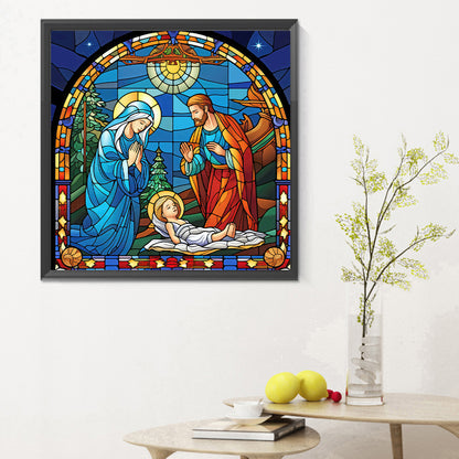 Believer Jesus Glass Painting - Full Round Drill Diamond Painting 30*30CM