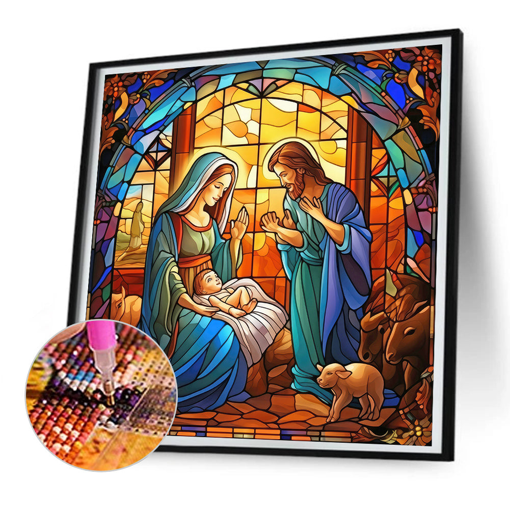 Believer Jesus Glass Painting - Full Round Drill Diamond Painting 30*30CM