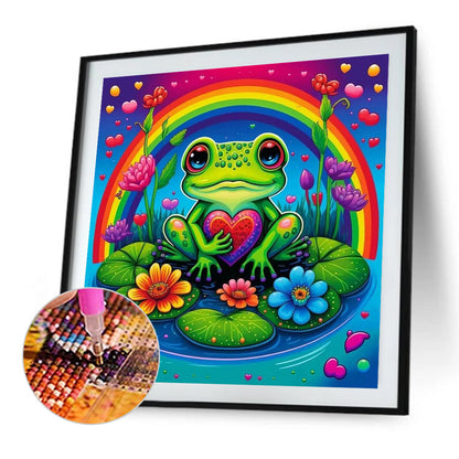 Frog Under Rainbow Bridge - Full AB Dril Round Diamond Painting 40*40CM