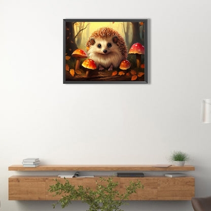 Maple Leaf Hedgehog - Full Round Drill Diamond Painting 40*30CM