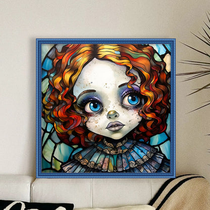 Big Eyed Doll - 11CT Stamped Cross Stitch 40*40CM