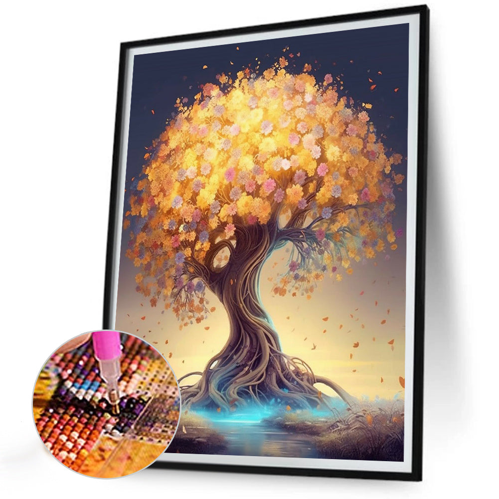 Glowing Tree - Full Round Drill Diamond Painting 30*40CM