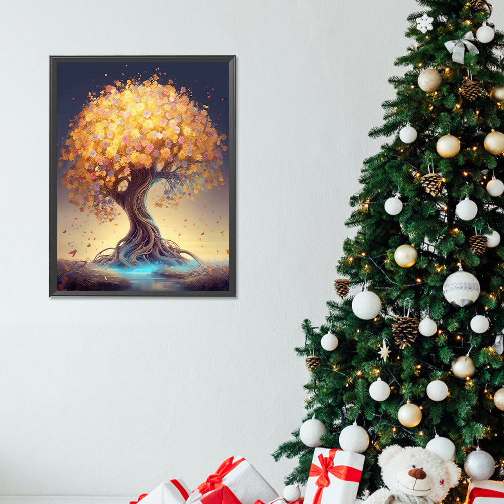 Glowing Tree - Full Round Drill Diamond Painting 30*40CM