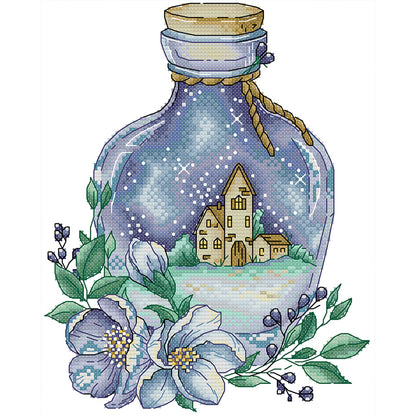 Magic Night Bottle - 14CT Stamped Cross Stitch 22*28CM£¨Joy Sunday£©