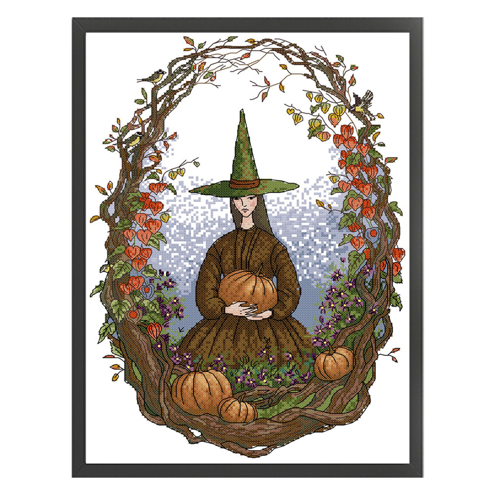 Magical World Autumn - 14CT Stamped Cross Stitch 31*42CM(Joy Sunday)