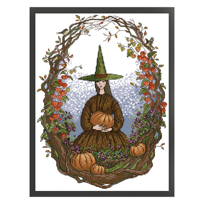 Magical World Autumn - 14CT Stamped Cross Stitch 31*42CM(Joy Sunday)