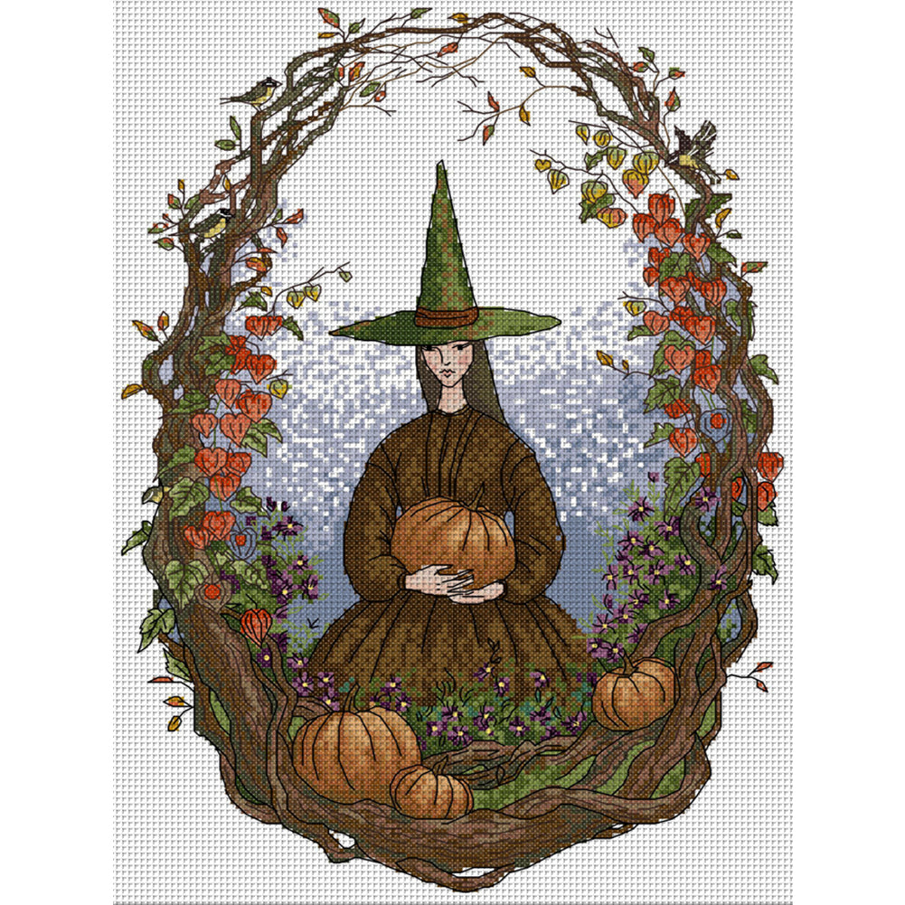 Magical World Autumn - 14CT Stamped Cross Stitch 31*42CM(Joy Sunday)