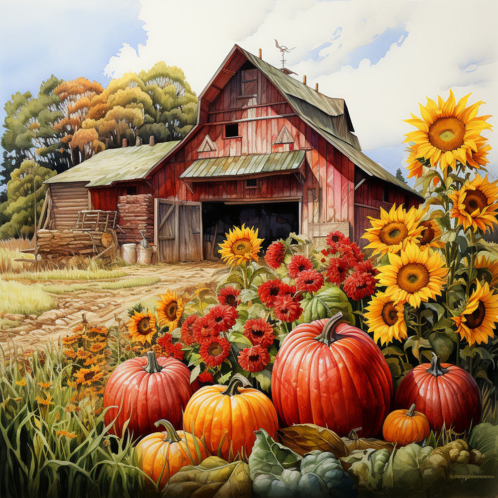 Harvest Farm - Full Round Drill Diamond Painting 30*30CM