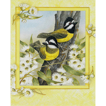 Yellow-Bellied Tit - 11CT Counted Cross Stitch 40*50CM