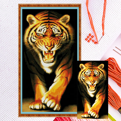 King Of Beasts - 14CT Counted Cross Stitch 45*84CM(Joy Sunday)