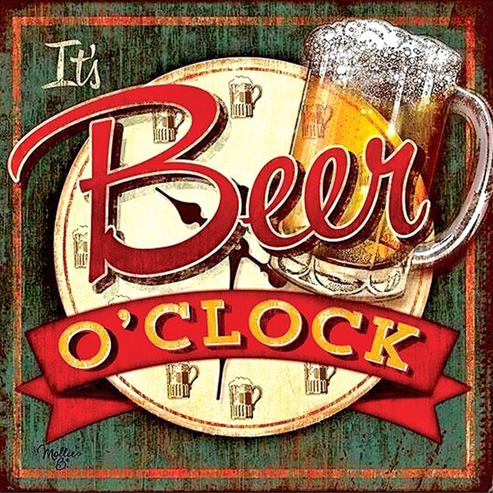 Beer Time - Full Round Drill Diamond Painting 40*40CM