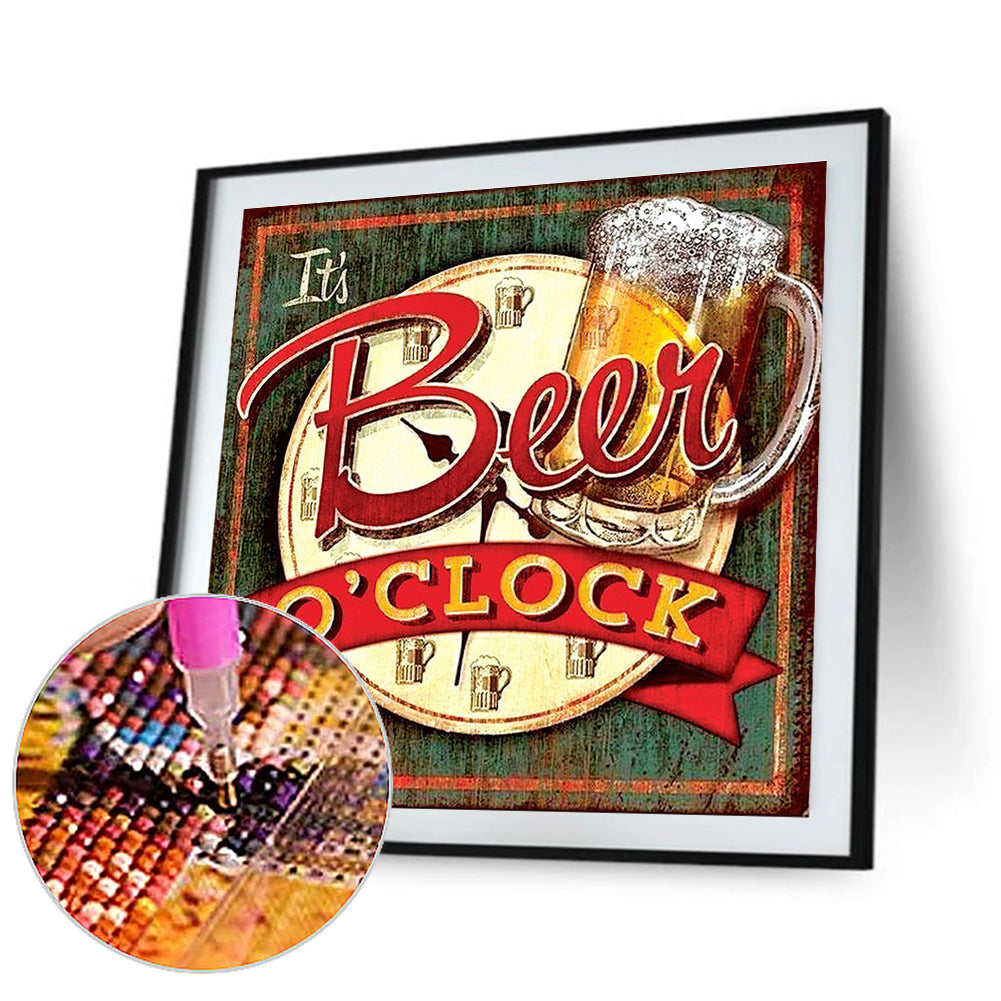 Beer Time - Full Round Drill Diamond Painting 40*40CM