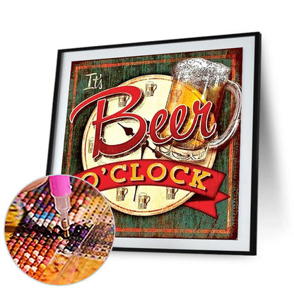 Beer Time - Full Round Drill Diamond Painting 40*40CM