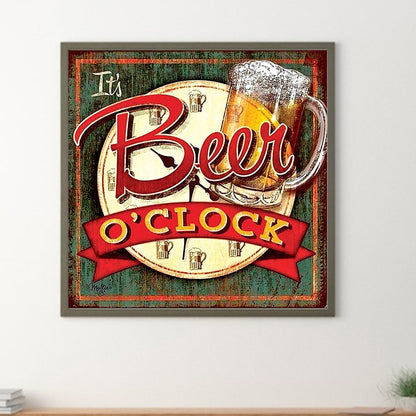 Beer Time - Full Round Drill Diamond Painting 40*40CM