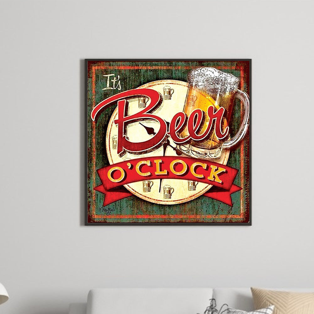 Beer Time - Full Round Drill Diamond Painting 40*40CM