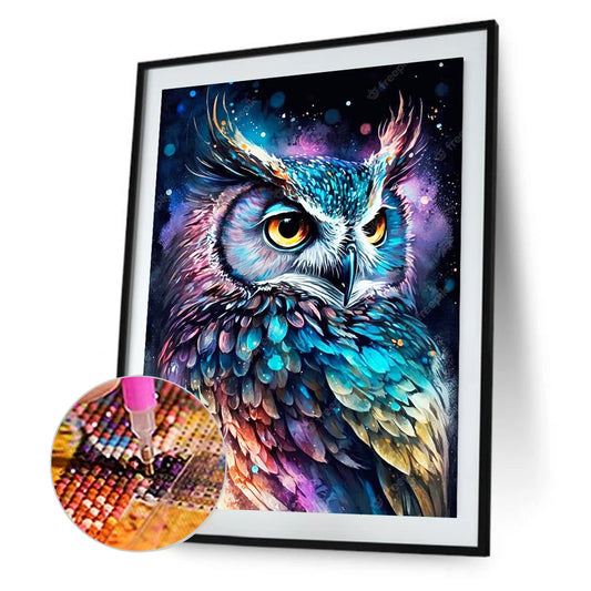 Owl - Full Round Drill Diamond Painting 30*40CM