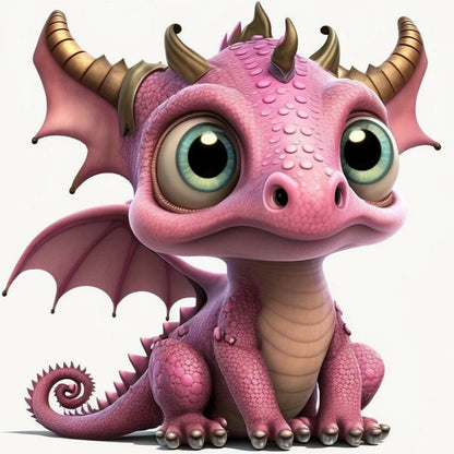 Little Dinosaur - Full Round Drill Diamond Painting 30*30CM