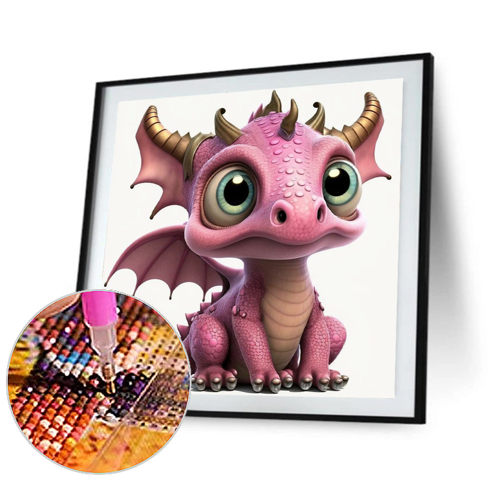 Little Dinosaur - Full Round Drill Diamond Painting 30*30CM