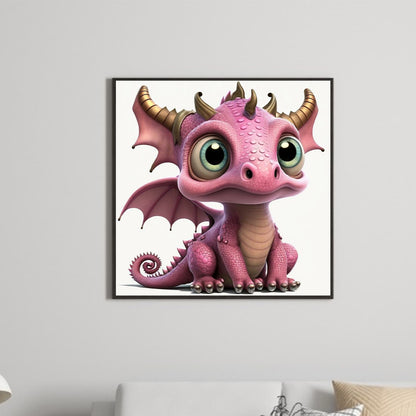 Little Dinosaur - Full Round Drill Diamond Painting 30*30CM