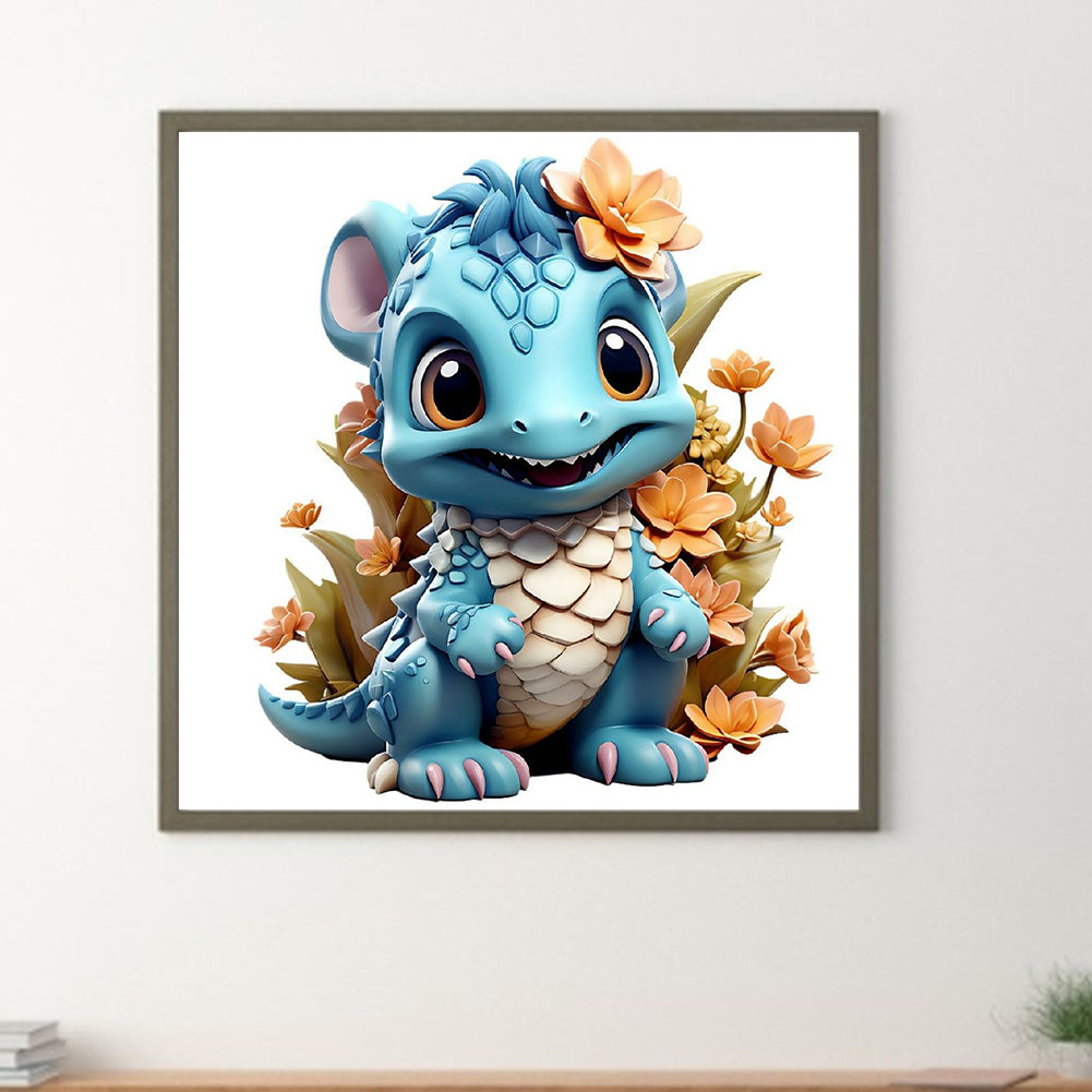 Little Dinosaur - Full Round Drill Diamond Painting 30*30CM