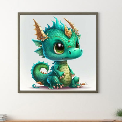 Little Dinosaur - Full Round Drill Diamond Painting 30*30CM