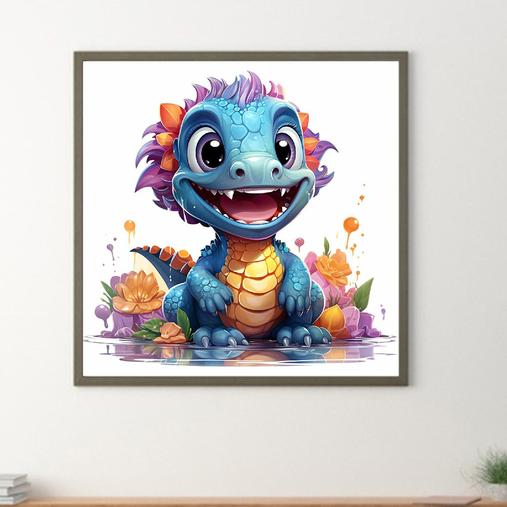 Little Dinosaur - Full Round Drill Diamond Painting 30*30CM