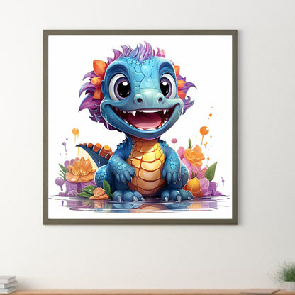 Little Dinosaur - Full Round Drill Diamond Painting 30*30CM