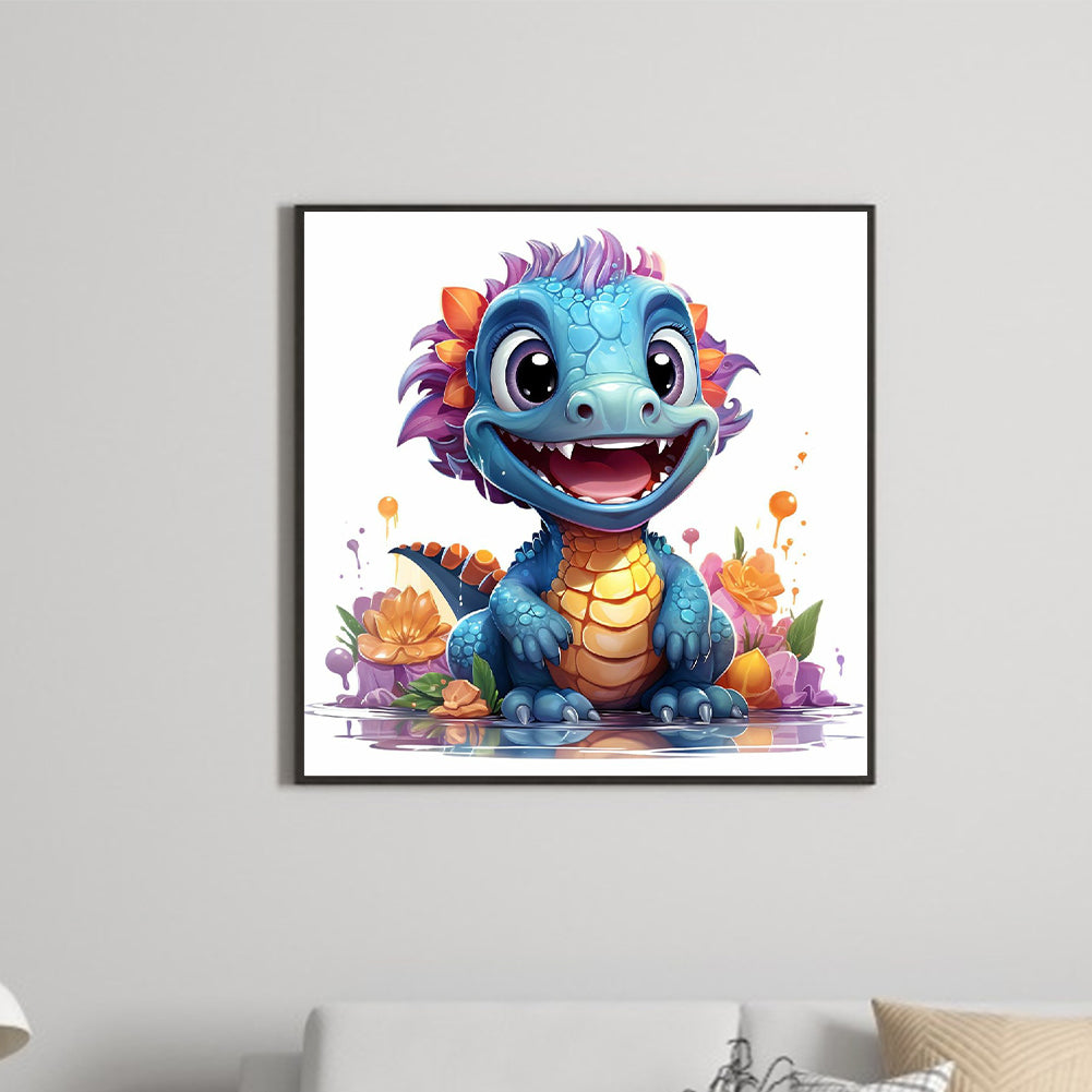 Little Dinosaur - Full Round Drill Diamond Painting 30*30CM