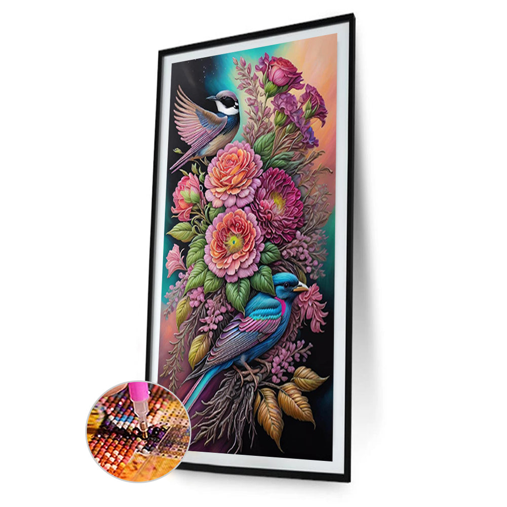 Flowers And Birds - Full Round Drill Diamond Painting 40*70CM