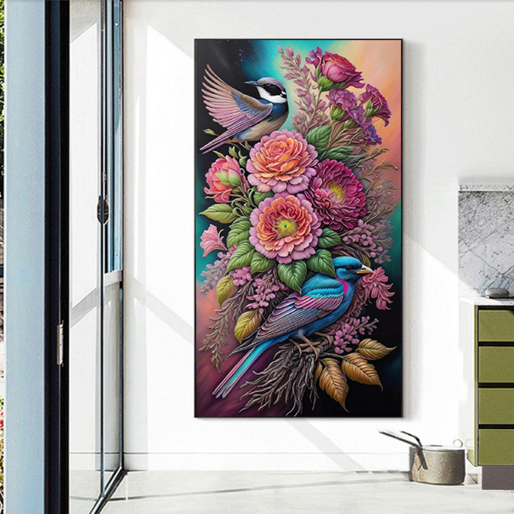 Flowers And Birds - Full Round Drill Diamond Painting 40*70CM