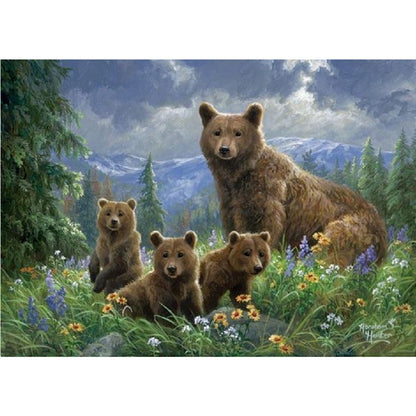 Brown Bear - Full Square Drill Diamond Painting 40*30CM