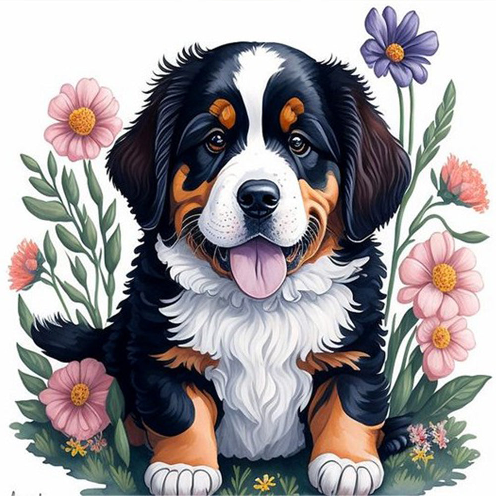 Puppy - Full Round Drill Diamond Painting 30*30CM