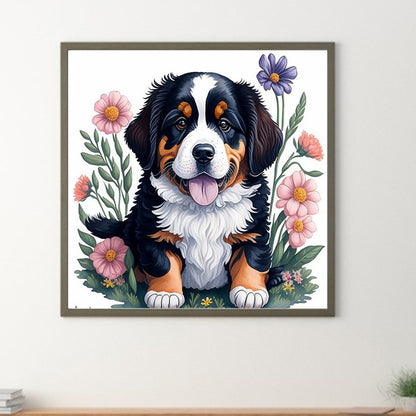 Puppy - Full Round Drill Diamond Painting 30*30CM