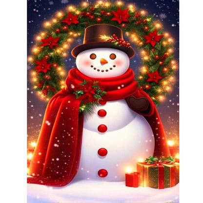 Christmas Snowman - Full Round Drill Diamond Painting 30*40CM