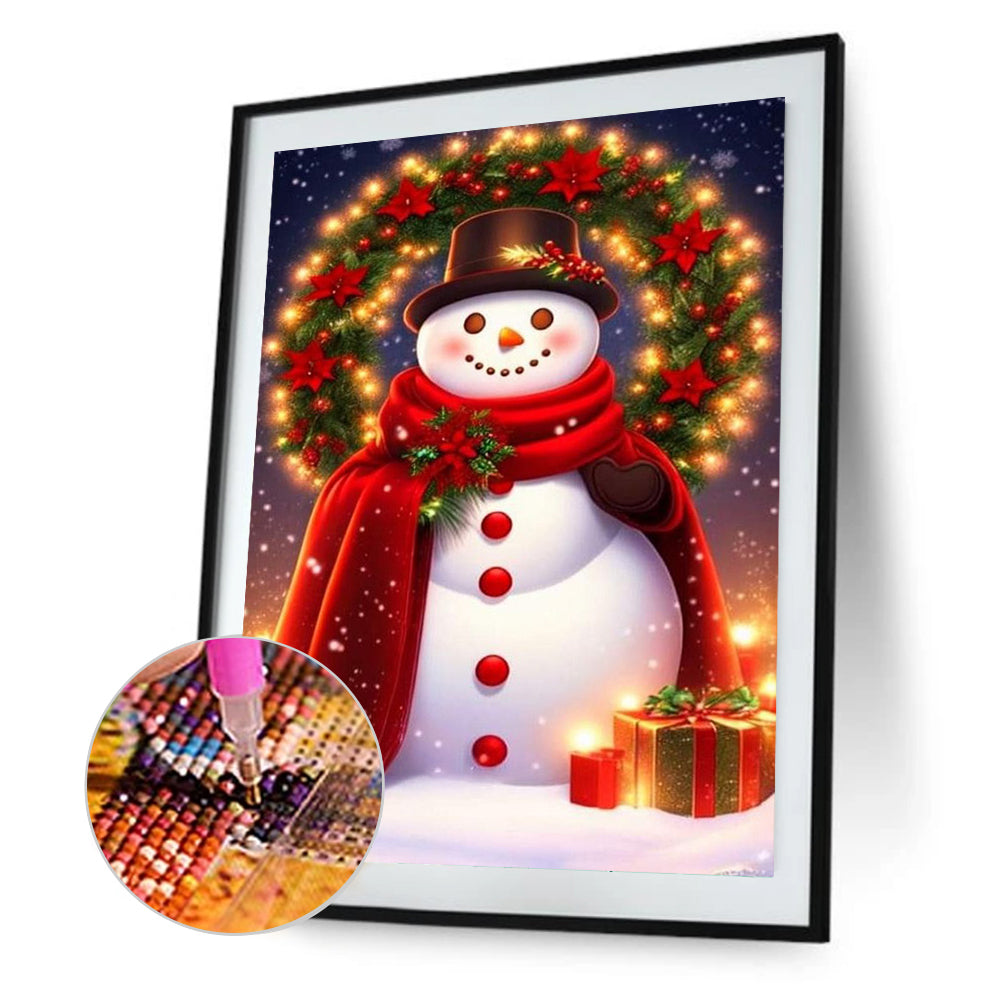 Christmas Snowman - Full Round Drill Diamond Painting 30*40CM