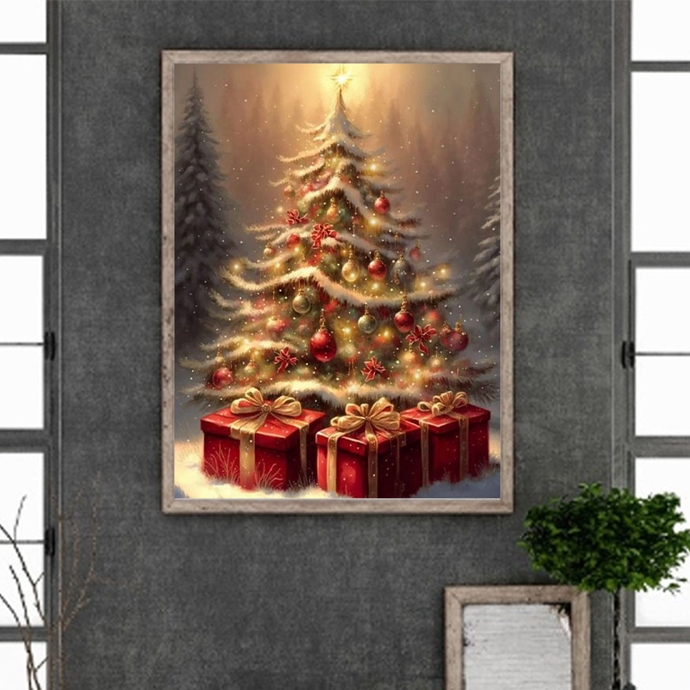 Christmas Tree - Full Round Drill Diamond Painting 30*40CM