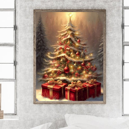 Christmas Tree - Full Round Drill Diamond Painting 30*40CM