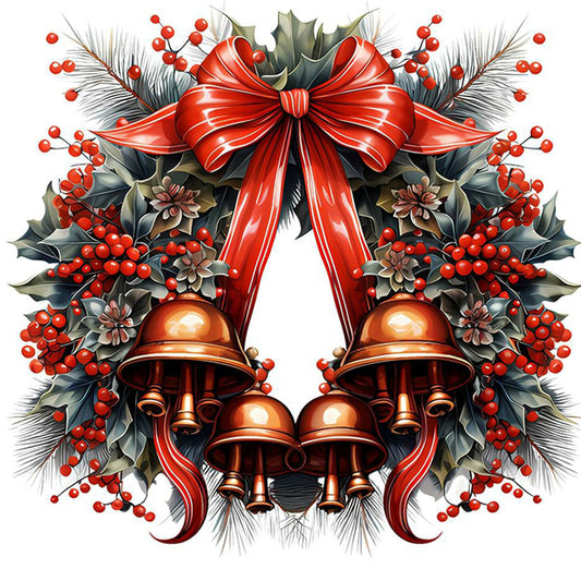 Christmas Wreath - Full Round Drill Diamond Painting 30*30CM