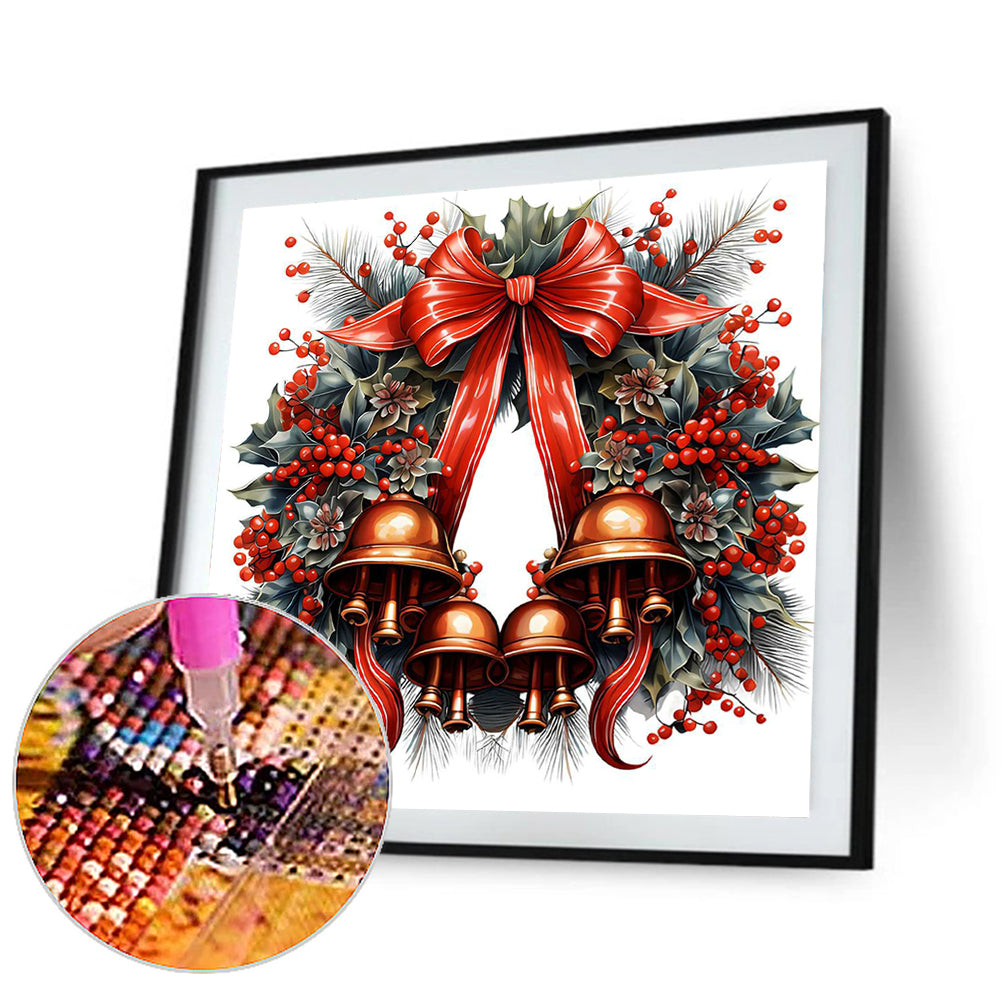 Christmas Wreath - Full Round Drill Diamond Painting 30*30CM