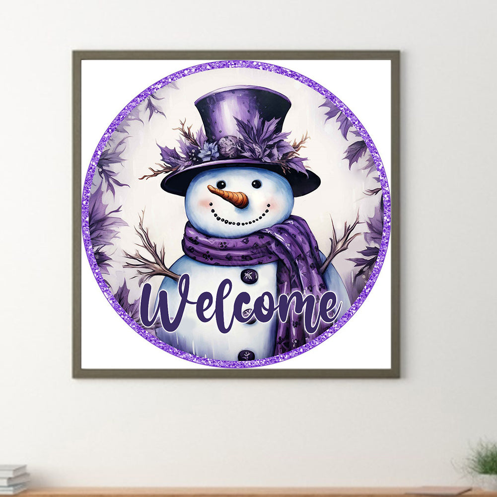 Snowman - Full Round Drill Diamond Painting 30*30CM