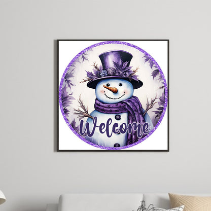 Snowman - Full Round Drill Diamond Painting 30*30CM