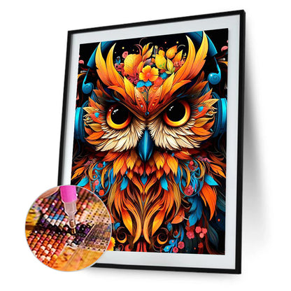 Colorful Owl - Full Round Drill Diamond Painting 30*40CM