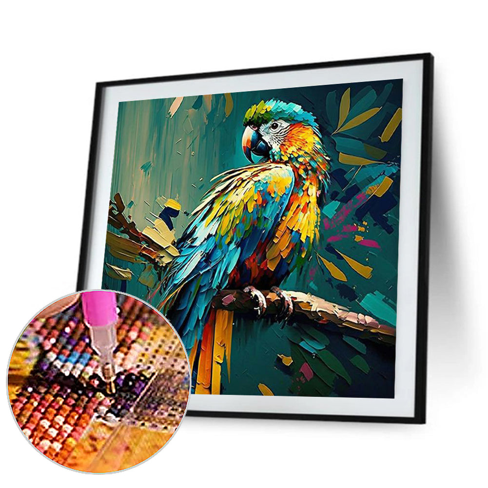 Macaw On The Branch - Full Round Drill Diamond Painting 30*30CM