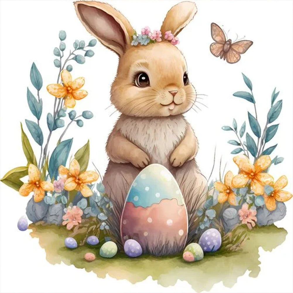 Rabbit - Full Round Drill Diamond Painting 30*30CM