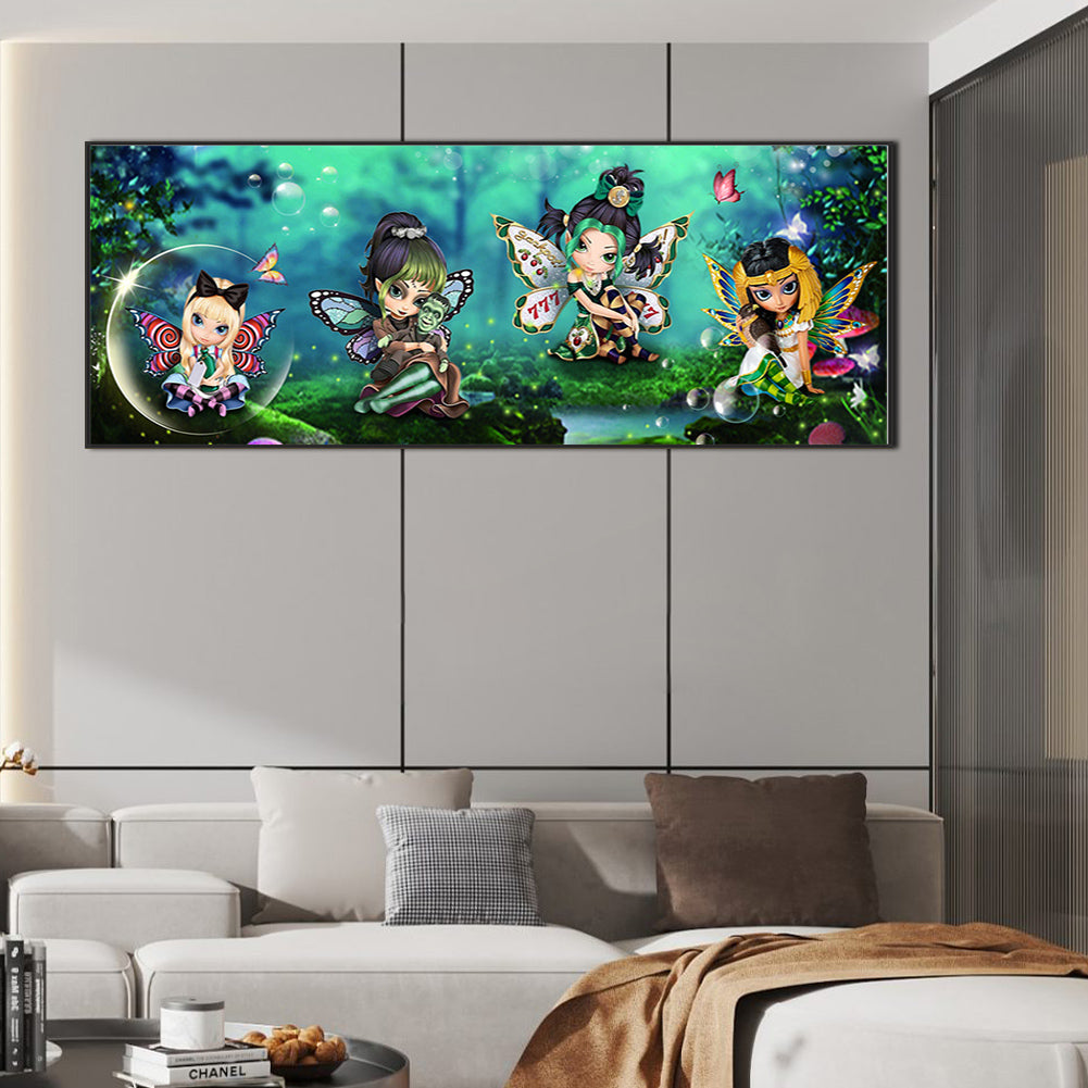 Dark Elf - Full Round Drill Diamond Painting 80*30CM